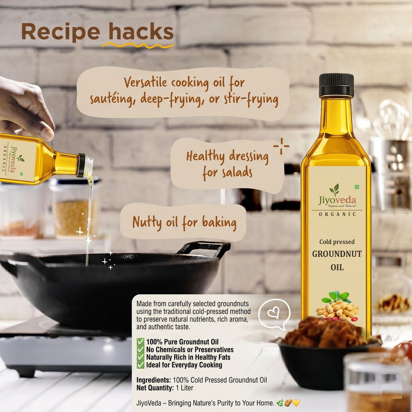 Cold Pressed Groundnut Oil